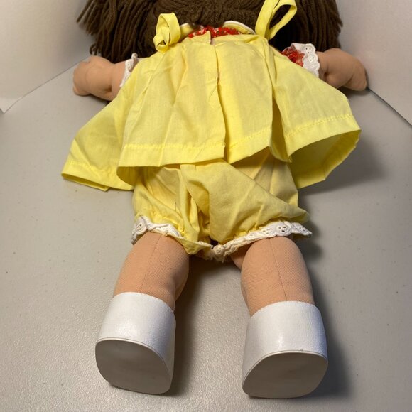 1983 Cabbage Patch Kids Doll Long Brown Hair Brown Eyes CPK Outfit+Shoes Coleco - Picture 6 of 16